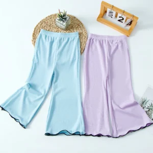 เซ็ตกางเกงขายาว กางเกงขาบาน สำหรับเด็กผู้หญิง 5-7 ปี (2 pcs.)