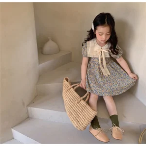 ชุดเดรสเจ้าหญิง สไตล์ใหม่ สําหรับเด็กผู้หญิง อายุ 5-9 ปี